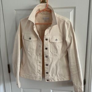 Loft  Women's Light Cream Denim Jacket